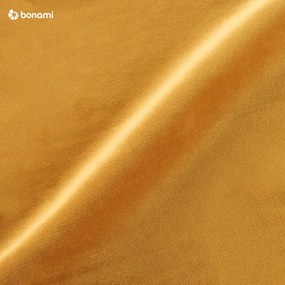 Žltá zamatová leňoška Kooko Home Harmony, pravý roh