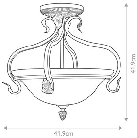 Feiss FE-SONOMAVALLEY-SF - Prisadený luster SONOMA VALLEY 3xE27/60W/230V