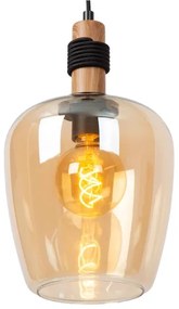 Lucide 45408/22/62 - Luster na lanku ILONA 1xE27/40W/230V pr. 22 cm čierna/béžová