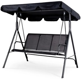 Záhradná hojdačka pre 3 osoby s nastaviteľnou strieškou