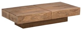 furniture-nabytek.cz - Masívny konferenčný stolík Amberley z mangového dreva, lakovaný, prírodný – 140×70 cm