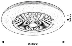 Rabalux DALFON2 LED stropné svietidlo s ventilátorom 71330
