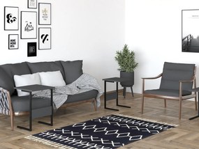 Set 3ks. konferenčných stolíkov Bameni (čierna + antracit). Vlastná spoľahlivá doprava až k Vám domov. 1094333