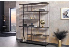 Knižnica/Regál 44322 135cm Slim Line Čierny mramor look - Komfort-nábytok