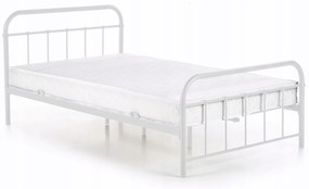 Kovová dvoulůžková postel Pablo 120x200 bílá