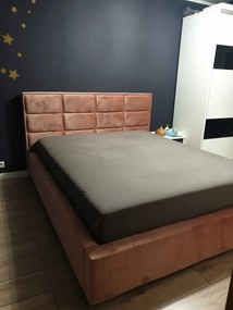 Luxusná čalúnená posteľ KEJA - Železný rám,160x200