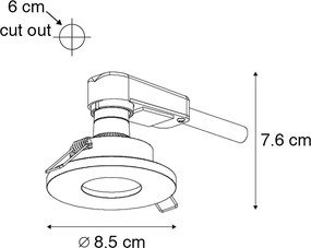 Inteligentné vstavané bodové svetlo biele vrátane Wifi GU10 - Shed