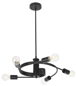 Rabalux 2098 - Prisadený luster CARLY 5xE27/15W/230V čierna