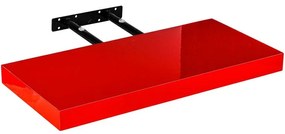 Stilista nástenná polica Volato, 60 cm, lesklá červená