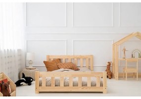 Detská posteľ z borovicového dreva v prírodnej farbe 140x200 cm CPN – Adeko