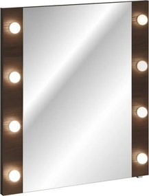 Nástěnné LED zrcadlo Dorothy 80 cm dub ristretto