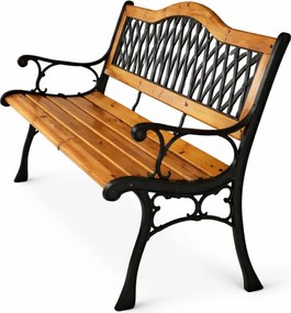 Odolná záhradná lavička s operadlom 125 x 52 x 77 cm