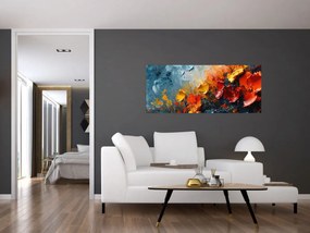 Obraz - Abstraktná maľba kvetov III. (120x50 cm)