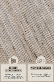 Hanse Home, Behúň Handloom 105962 Dhaka Grey Brown, 80x200, béžová, chodba / predsieň