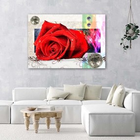Obraz na plátně Červené květy růží Abstrakt - 120x80 cm