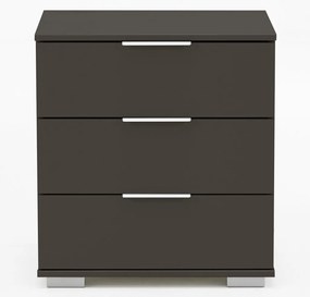 Nočný stolík Easy Plus, 3 zásuvky, grafit