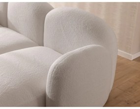 Krémovobiela rohová pohovka z textílie buklé (do tvaru "U") Orbit – Ropez