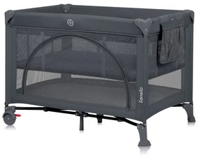 Lionelo - Cestovná postieľka LAURA Grey Concrete