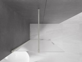 Mexen Velar, sprchová zástena s posuvnými dverami Walk-in 70 x 200 cm, 8mm sklo námraza, brúsená oceľ, 871-070-000-33-97