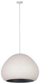 Luster na lanku LAVA 1xE27/15W/230V krémová/čierna