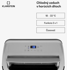 Klarstein Grandbreeze Eco 12K, mobilná klimatizácia 3 v 1, 460 m³/h, 12 000 BTU/1,35 kW