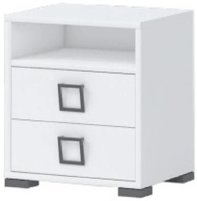 Nočný stolík Kiki NS2-BE/KI-15 white/white