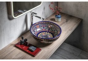 Tmavomodré keramické okrúhle umývadlo ø 41 cm Priori – Sapho