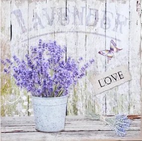 Obraz na plátne Levanduľa zátišie Love, 40x40 cm%