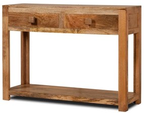 furniture-nabytek.cz - Konzolový stolík so šuplíkmi 110x76x35 z dreva mango