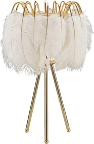 Stolová lampa Feather Stand 60 cm bielo-zlatá