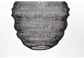 Čierne závesné svietidlo White Label Lena, ø 37 cm