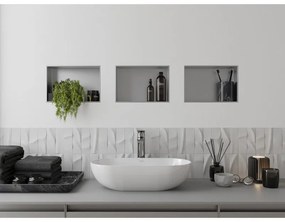 Mexen X-Wall-NR, polička na zapustenie pod obklad bez goliera 30 x 20 cm, oceľová, 1911302010