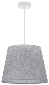 Závesné svietidlo Len1, 1x šedé textilné tienidlo, (fi 38 cm), w