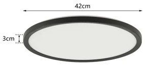 Brilagi - LED Kúpeľňové svietidlo ULTRA SLIM LED/24W/230V pr. 42 cm čierna IP54