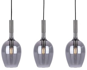 Luster na lanku LUGANO 3xE14/40W/230V šedá