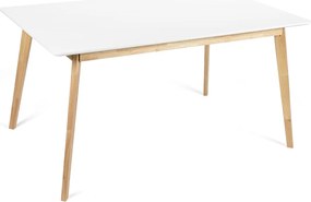 Noela Jedálenský set SCANDINAVIA 150 biely + 4x stolička SCANDINO čierna