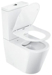 Ravak X01872 - WC kombi bez oplachového okraja so sedátkom SoftClose ELEGANT keramika/biela