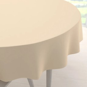 Biante Okrúhly bavlnený keprový obrus KEP-002 Vanilkový Ø 100 cm