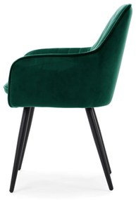JAKS Jedálenská stolička Emilia velúr zelená