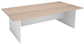 Rokovací stôl PRIMO WHITE, 2400 x 1200 mm, biela/dub prírodný