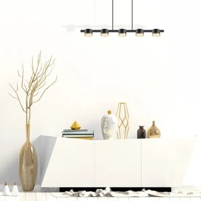 LED Luster na lanku MIRELLA 5xGX53/6W/230V čierna