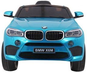 RAMIZ ELEKTRICKÉ AUTÍČKO BMW X6  - LAKOVANÉ - MODRÉ - MOTOR 2X45- BATÉRIA 2 x 6V/7Ah - 2023