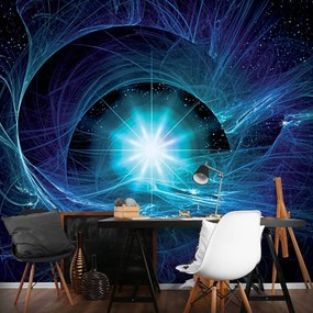 Fototapeta - Modrá abstraktná Supernova (152,5x104 cm)