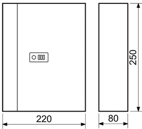 Oceľová skriňa na kľúče s kódovým zámkom RICHTER TS.28.SED