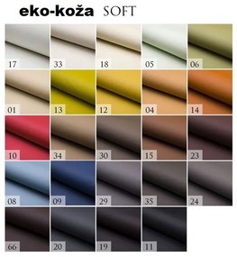 EDGAR ČALÚNENÁ MANŽELSKÁ POSTEĽ 140X200 ČIERNA EKO-KOŽA