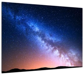 Sklenený obraz - Nočné krásy hviezd (70x50 cm)