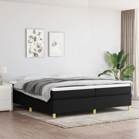 Boxspring posteľ s matracom čierna 200x200 cm látka 3144548