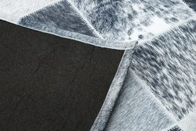 Koberec PATCHWORK 21716 sivý - imitácia kože krava
