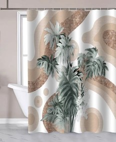 Aqualine Aqualine, Sprchový záves 180x180cm, polyester, palma, ZP016