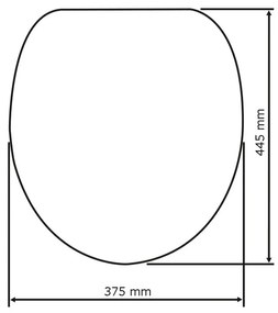 Tmavomodré WC sedadlo s jednoduchým zatváraním Wenko Samos, 44,5 x 37,5 cm